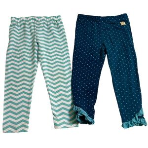 Toddler turquoise aqua legging bundle size 2T